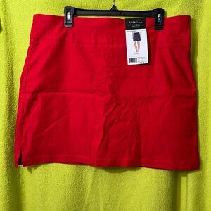 Rafaella Bright Red Skort 2xl Plus New Skirt with Shorts Built in Stretchy